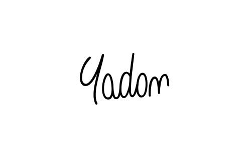 Yadon stylish signature style. Best Handwritten Sign (Angelique-Rose-font-FFP) for my name. Handwritten Signature Collection Ideas for my name Yadon. Yadon signature style 5 images and pictures png