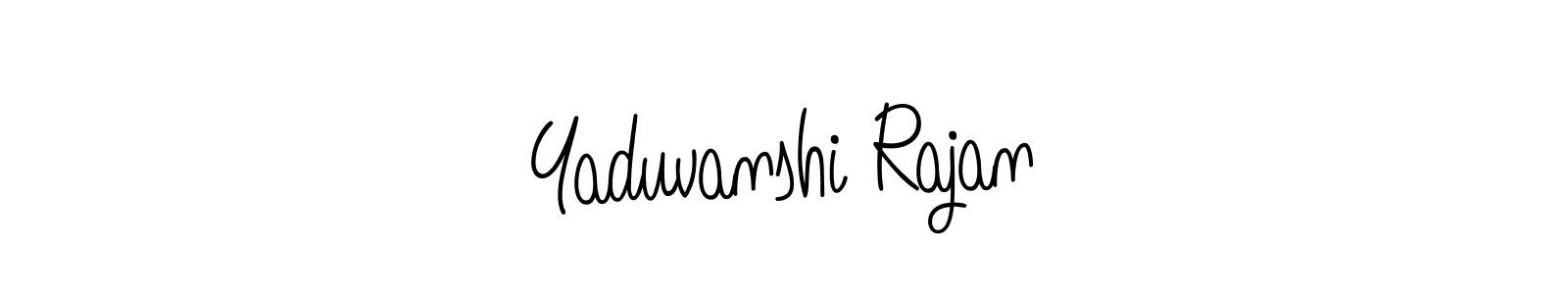How to make Yaduvanshi Rajan name signature. Use Angelique-Rose-font-FFP style for creating short signs online. This is the latest handwritten sign. Yaduvanshi Rajan signature style 5 images and pictures png
