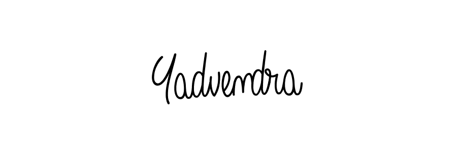 Use a signature maker to create a handwritten signature online. With this signature software, you can design (Angelique-Rose-font-FFP) your own signature for name Yadvendra. Yadvendra signature style 5 images and pictures png