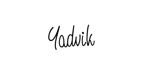 if you are searching for the best signature style for your name Yadvik. so please give up your signature search. here we have designed multiple signature styles  using Angelique-Rose-font-FFP. Yadvik signature style 5 images and pictures png