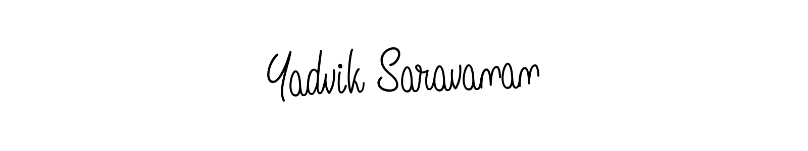 Also we have Yadvik Saravanan name is the best signature style. Create professional handwritten signature collection using Angelique-Rose-font-FFP autograph style. Yadvik Saravanan signature style 5 images and pictures png