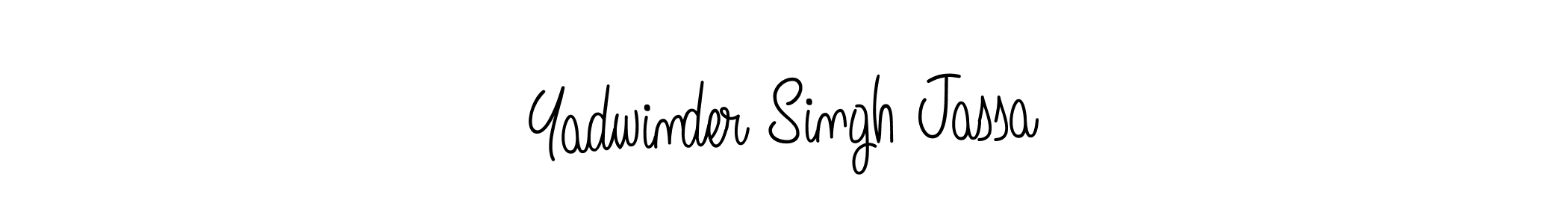 Make a beautiful signature design for name Yadwinder Singh Jassa. With this signature (Angelique-Rose-font-FFP) style, you can create a handwritten signature for free. Yadwinder Singh Jassa signature style 5 images and pictures png