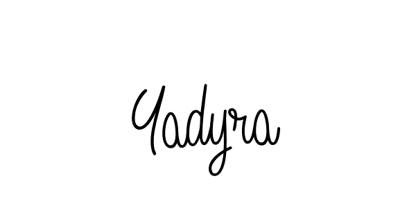 The best way (Angelique-Rose-font-FFP) to make a short signature is to pick only two or three words in your name. The name Yadyra include a total of six letters. For converting this name. Yadyra signature style 5 images and pictures png