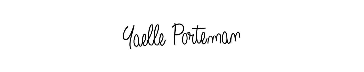 You should practise on your own different ways (Angelique-Rose-font-FFP) to write your name (Yaelle Porteman) in signature. don't let someone else do it for you. Yaelle Porteman signature style 5 images and pictures png