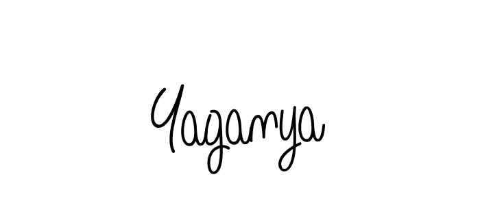 Use a signature maker to create a handwritten signature online. With this signature software, you can design (Angelique-Rose-font-FFP) your own signature for name Yaganya. Yaganya signature style 5 images and pictures png