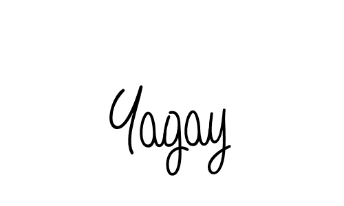 Use a signature maker to create a handwritten signature online. With this signature software, you can design (Angelique-Rose-font-FFP) your own signature for name Yagay. Yagay signature style 5 images and pictures png