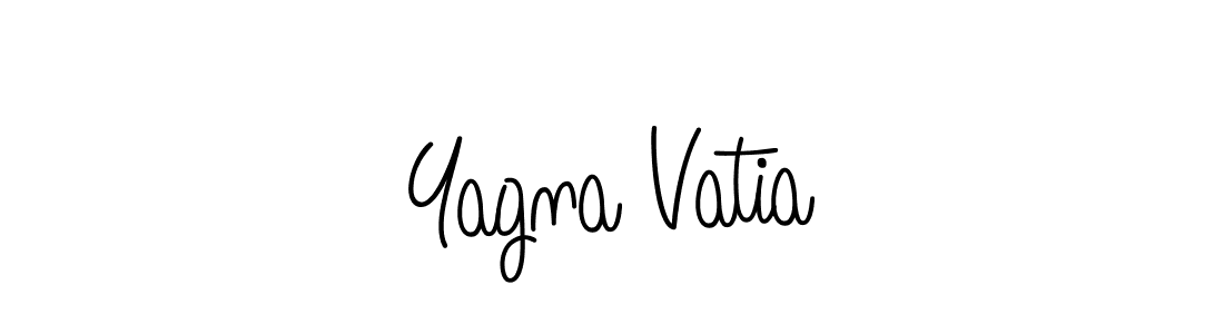 Make a beautiful signature design for name Yagna Vatia. With this signature (Angelique-Rose-font-FFP) style, you can create a handwritten signature for free. Yagna Vatia signature style 5 images and pictures png