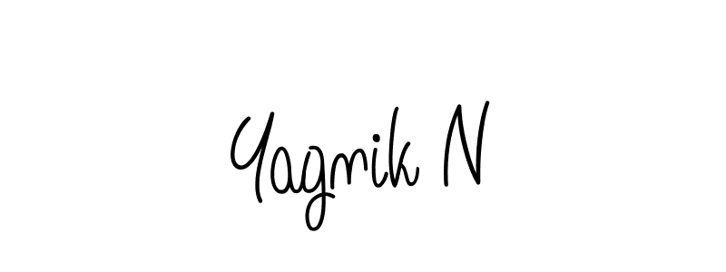 How to make Yagnik N signature? Angelique-Rose-font-FFP is a professional autograph style. Create handwritten signature for Yagnik N name. Yagnik N signature style 5 images and pictures png