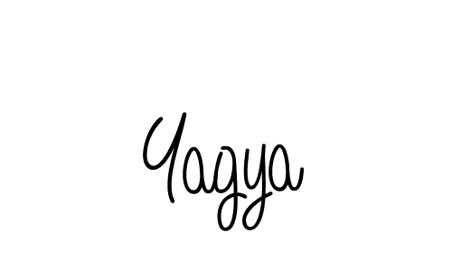 Design your own signature with our free online signature maker. With this signature software, you can create a handwritten (Angelique-Rose-font-FFP) signature for name Yagya. Yagya signature style 5 images and pictures png