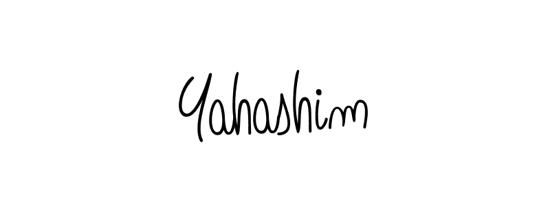 Use a signature maker to create a handwritten signature online. With this signature software, you can design (Angelique-Rose-font-FFP) your own signature for name Yahashim. Yahashim signature style 5 images and pictures png