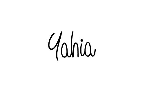 Create a beautiful signature design for name Yahia. With this signature (Angelique-Rose-font-FFP) fonts, you can make a handwritten signature for free. Yahia signature style 5 images and pictures png