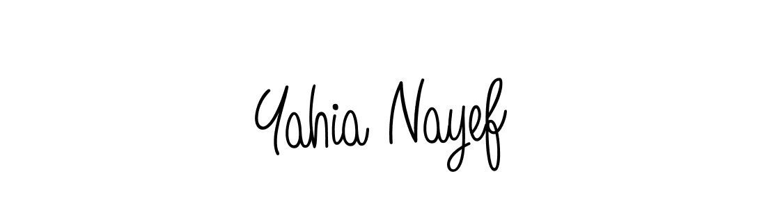 if you are searching for the best signature style for your name Yahia Nayef. so please give up your signature search. here we have designed multiple signature styles  using Angelique-Rose-font-FFP. Yahia Nayef signature style 5 images and pictures png