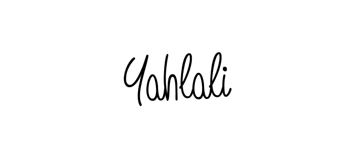 How to Draw Yahlali signature style? Angelique-Rose-font-FFP is a latest design signature styles for name Yahlali. Yahlali signature style 5 images and pictures png