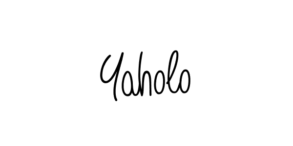 Yaholo stylish signature style. Best Handwritten Sign (Angelique-Rose-font-FFP) for my name. Handwritten Signature Collection Ideas for my name Yaholo. Yaholo signature style 5 images and pictures png