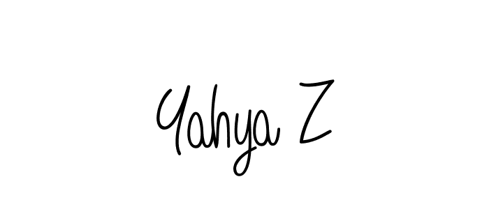 You should practise on your own different ways (Angelique-Rose-font-FFP) to write your name (Yahya Z) in signature. don't let someone else do it for you. Yahya Z signature style 5 images and pictures png