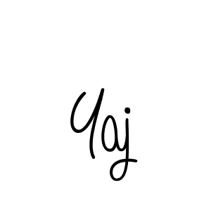 Use a signature maker to create a handwritten signature online. With this signature software, you can design (Angelique-Rose-font-FFP) your own signature for name Yaj. Yaj signature style 5 images and pictures png