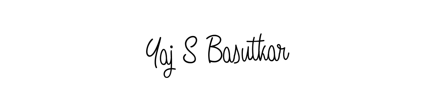 Make a beautiful signature design for name Yaj S Basutkar. With this signature (Angelique-Rose-font-FFP) style, you can create a handwritten signature for free. Yaj S Basutkar signature style 5 images and pictures png