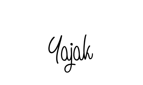 Use a signature maker to create a handwritten signature online. With this signature software, you can design (Angelique-Rose-font-FFP) your own signature for name Yajak. Yajak signature style 5 images and pictures png