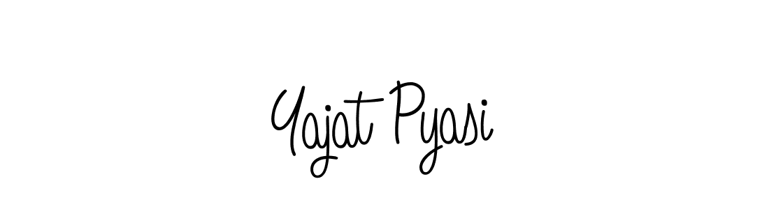 You should practise on your own different ways (Angelique-Rose-font-FFP) to write your name (Yajat Pyasi) in signature. don't let someone else do it for you. Yajat Pyasi signature style 5 images and pictures png