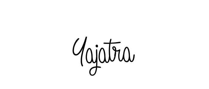 Use a signature maker to create a handwritten signature online. With this signature software, you can design (Angelique-Rose-font-FFP) your own signature for name Yajatra. Yajatra signature style 5 images and pictures png