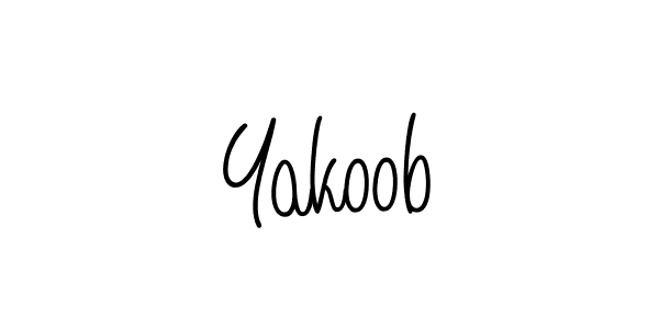 Yakoob stylish signature style. Best Handwritten Sign (Angelique-Rose-font-FFP) for my name. Handwritten Signature Collection Ideas for my name Yakoob. Yakoob signature style 5 images and pictures png