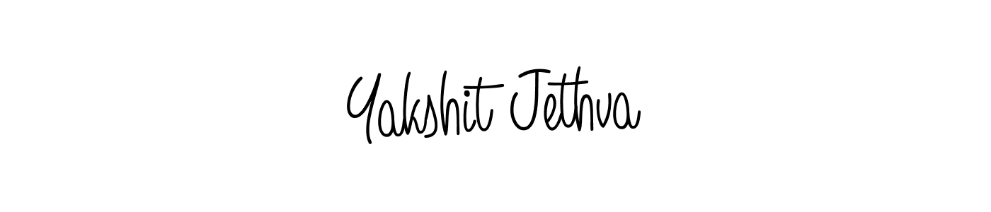 The best way (Angelique-Rose-font-FFP) to make a short signature is to pick only two or three words in your name. The name Yakshit Jethva include a total of six letters. For converting this name. Yakshit Jethva signature style 5 images and pictures png