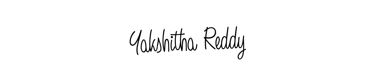The best way (Angelique-Rose-font-FFP) to make a short signature is to pick only two or three words in your name. The name Yakshitha Reddy include a total of six letters. For converting this name. Yakshitha Reddy signature style 5 images and pictures png