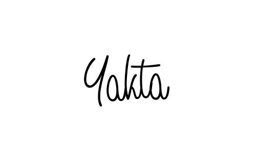 You should practise on your own different ways (Angelique-Rose-font-FFP) to write your name (Yakta) in signature. don't let someone else do it for you. Yakta signature style 5 images and pictures png