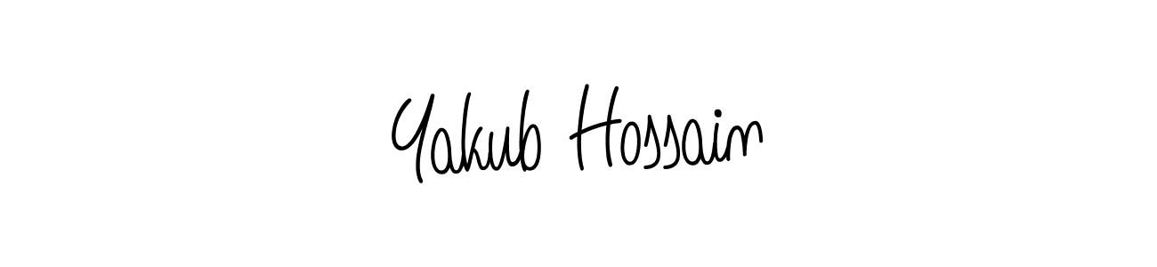 Design your own signature with our free online signature maker. With this signature software, you can create a handwritten (Angelique-Rose-font-FFP) signature for name Yakub Hossain. Yakub Hossain signature style 5 images and pictures png