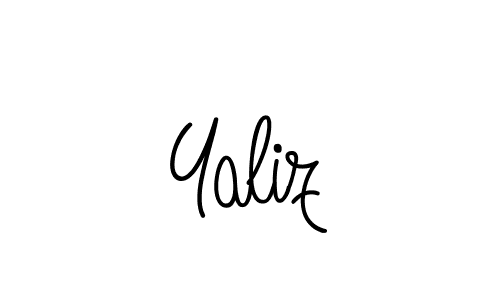 Yaliz stylish signature style. Best Handwritten Sign (Angelique-Rose-font-FFP) for my name. Handwritten Signature Collection Ideas for my name Yaliz. Yaliz signature style 5 images and pictures png