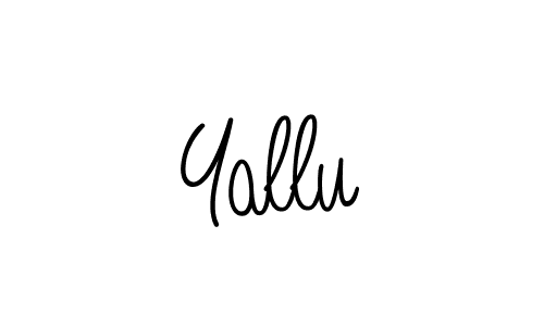 Yallu stylish signature style. Best Handwritten Sign (Angelique-Rose-font-FFP) for my name. Handwritten Signature Collection Ideas for my name Yallu. Yallu signature style 5 images and pictures png