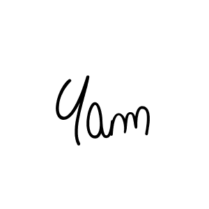 The best way (Angelique-Rose-font-FFP) to make a short signature is to pick only two or three words in your name. The name Yam include a total of six letters. For converting this name. Yam signature style 5 images and pictures png