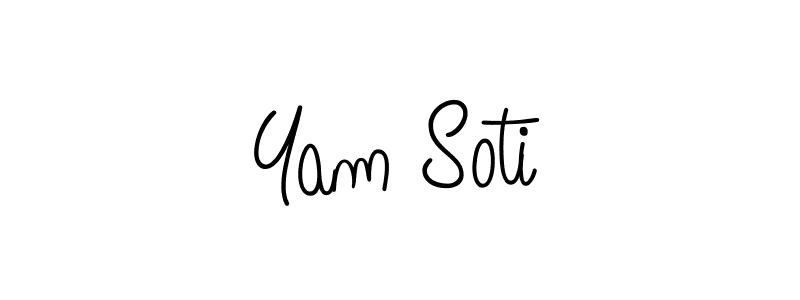 Yam Soti stylish signature style. Best Handwritten Sign (Angelique-Rose-font-FFP) for my name. Handwritten Signature Collection Ideas for my name Yam Soti. Yam Soti signature style 5 images and pictures png