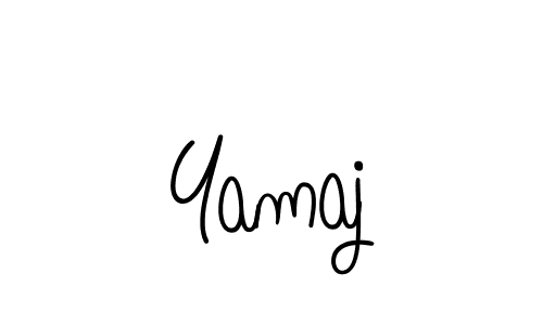 You should practise on your own different ways (Angelique-Rose-font-FFP) to write your name (Yamaj) in signature. don't let someone else do it for you. Yamaj signature style 5 images and pictures png