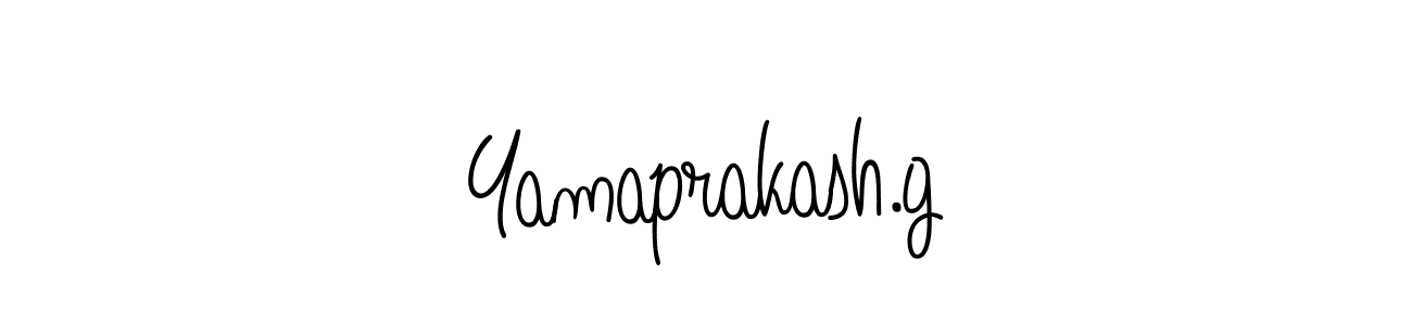 You should practise on your own different ways (Angelique-Rose-font-FFP) to write your name (Yamaprakash.g) in signature. don't let someone else do it for you. Yamaprakash.g signature style 5 images and pictures png