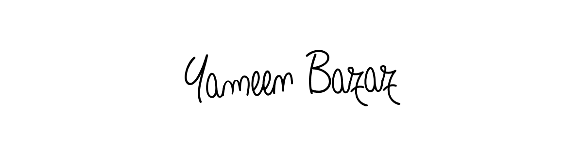 Use a signature maker to create a handwritten signature online. With this signature software, you can design (Angelique-Rose-font-FFP) your own signature for name Yameen Bazaz. Yameen Bazaz signature style 5 images and pictures png