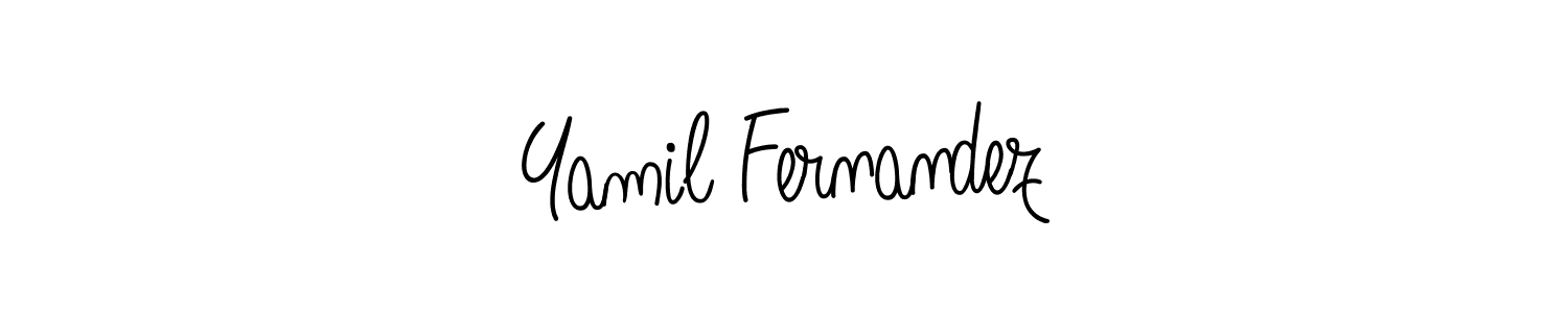 Create a beautiful signature design for name Yamil Fernandez. With this signature (Angelique-Rose-font-FFP) fonts, you can make a handwritten signature for free. Yamil Fernandez signature style 5 images and pictures png