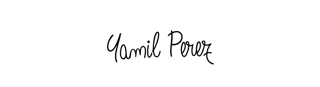 How to Draw Yamil Perez signature style? Angelique-Rose-font-FFP is a latest design signature styles for name Yamil Perez. Yamil Perez signature style 5 images and pictures png