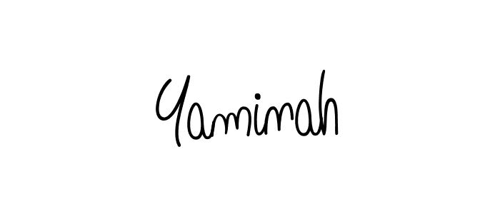 The best way (Angelique-Rose-font-FFP) to make a short signature is to pick only two or three words in your name. The name Yaminah include a total of six letters. For converting this name. Yaminah signature style 5 images and pictures png