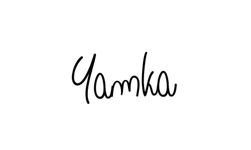 The best way (Angelique-Rose-font-FFP) to make a short signature is to pick only two or three words in your name. The name Yamka include a total of six letters. For converting this name. Yamka signature style 5 images and pictures png