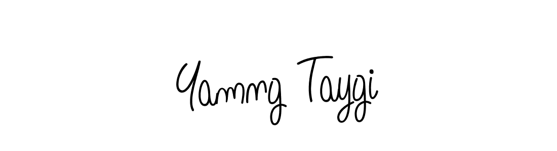 Design your own signature with our free online signature maker. With this signature software, you can create a handwritten (Angelique-Rose-font-FFP) signature for name Yamng Taygi. Yamng Taygi signature style 5 images and pictures png