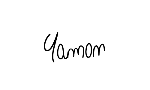 How to make Yamon name signature. Use Angelique-Rose-font-FFP style for creating short signs online. This is the latest handwritten sign. Yamon signature style 5 images and pictures png