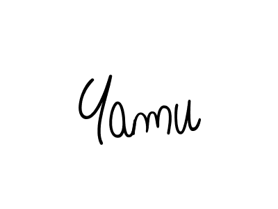 The best way (Angelique-Rose-font-FFP) to make a short signature is to pick only two or three words in your name. The name Yamu include a total of six letters. For converting this name. Yamu signature style 5 images and pictures png