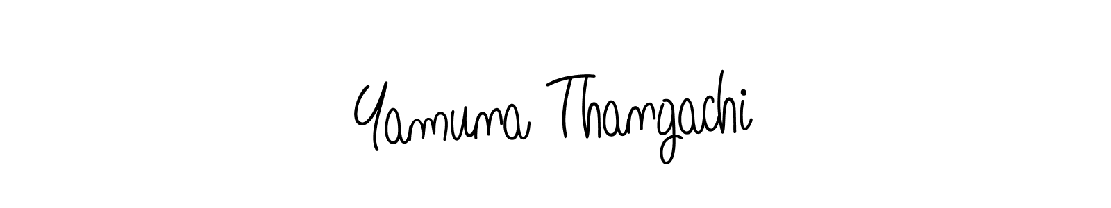 Yamuna Thangachi stylish signature style. Best Handwritten Sign (Angelique-Rose-font-FFP) for my name. Handwritten Signature Collection Ideas for my name Yamuna Thangachi. Yamuna Thangachi signature style 5 images and pictures png