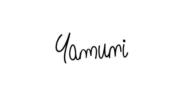 The best way (Angelique-Rose-font-FFP) to make a short signature is to pick only two or three words in your name. The name Yamuni include a total of six letters. For converting this name. Yamuni signature style 5 images and pictures png