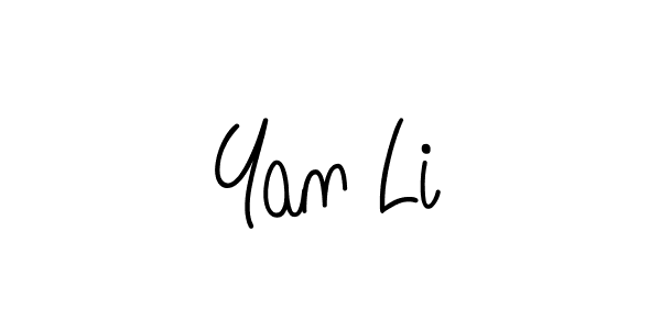 Make a beautiful signature design for name Yan Li. With this signature (Angelique-Rose-font-FFP) style, you can create a handwritten signature for free. Yan Li signature style 5 images and pictures png