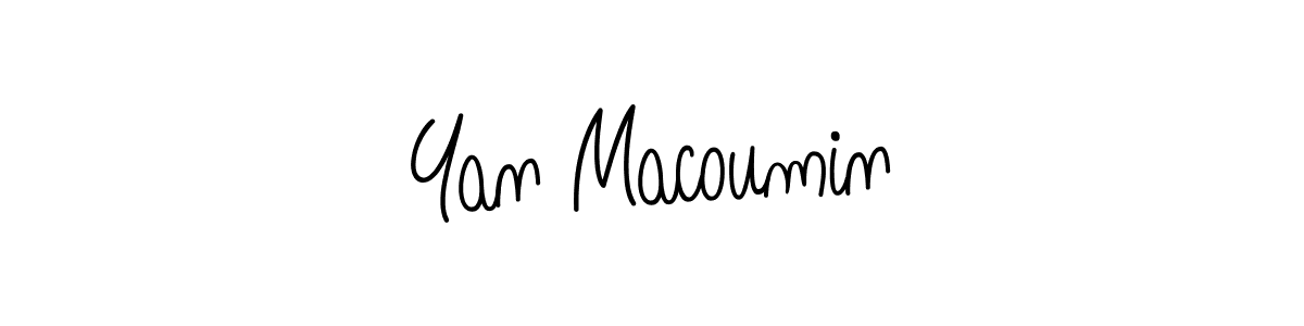 You should practise on your own different ways (Angelique-Rose-font-FFP) to write your name (Yan Macoumin) in signature. don't let someone else do it for you. Yan Macoumin signature style 5 images and pictures png