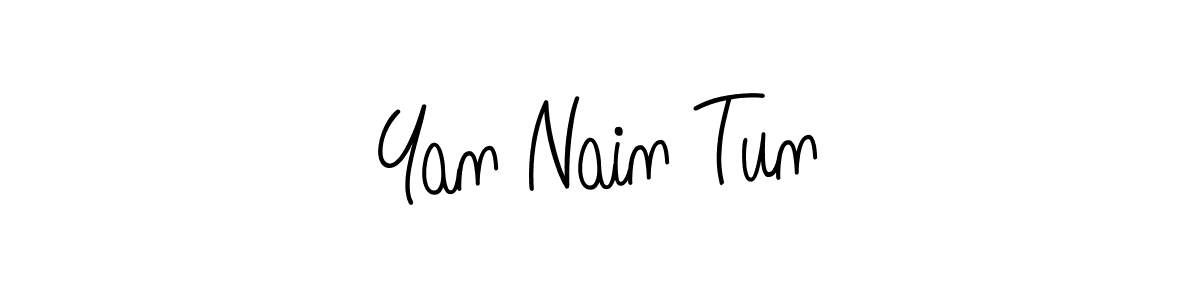 How to make Yan Nain Tun signature? Angelique-Rose-font-FFP is a professional autograph style. Create handwritten signature for Yan Nain Tun name. Yan Nain Tun signature style 5 images and pictures png