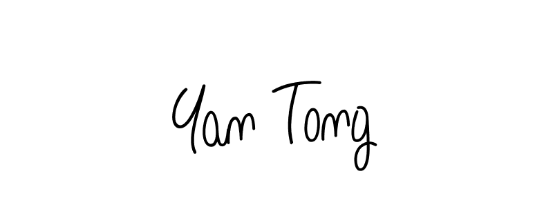 How to make Yan Tong signature? Angelique-Rose-font-FFP is a professional autograph style. Create handwritten signature for Yan Tong name. Yan Tong signature style 5 images and pictures png