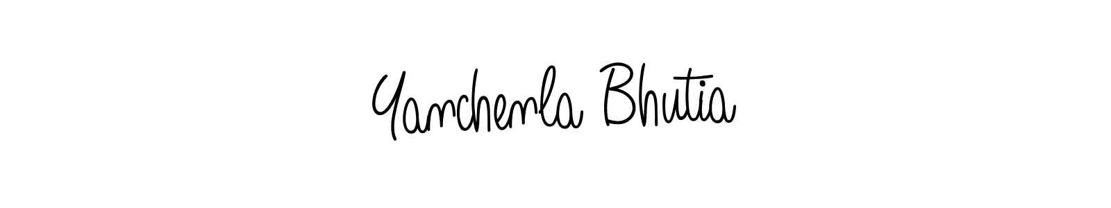 The best way (Angelique-Rose-font-FFP) to make a short signature is to pick only two or three words in your name. The name Yanchenla Bhutia include a total of six letters. For converting this name. Yanchenla Bhutia signature style 5 images and pictures png